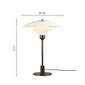 Poul Henningsen 'PH 3½-2½' Metal and Glass Table Lamp for Louis Poulsen Two Enlighten dimensions