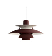 Poul Henningsen 'PH 5' Mini Pendant for Louis Poulsen Two enlighten  monochrome burgundy
