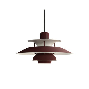 Poul Henningsen 'PH 5' Mini Pendant for Louis Poulsen Two enlighten  monochrome burgundy