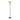 Floor lamp with a white shade on a white background