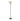 Floor lamp with a white shade on a white background
