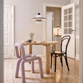 Poul Henningsen 'PH 5' Monochrome Pendant for Louis Poulsen two enlighten  hues of blue lifestyle