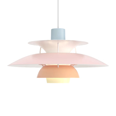 Poul Henningsen 'PH 5' Monochrome Pendant for Louis Poulsen two enlighten  pastels blue rose peach 