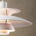 Poul Henningsen 'PH 5' Monochrome Pendant for Louis Poulsen two enlighten detail 