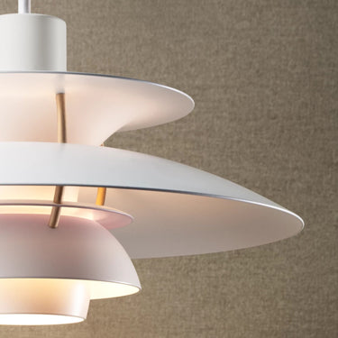 Poul Henningsen 'PH 5' Monochrome Pendant for Louis Poulsen two enlighten detail 