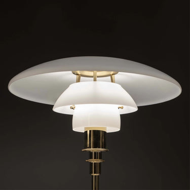 Poul Henningsen 'PH 3/2' Opal Glass Table Lamp for Louis Poulsen Two Enlighten shade detail 
