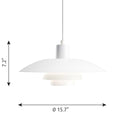 Poul Henningsen 'PH 4/3' Pendant for Louis Poulsen Two Enlighten dimensions