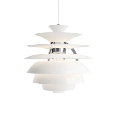 Poul Henningsen 'PH Snowball' Pendant for Louis Poulsen Two Enlighten white/chrome