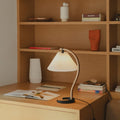 Timberline Table Lamp in Oak and Birch by Mads Caprani for GUBI Two Enlighten desk lifestyle