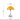 Yellow lampshade with dimensions on a white background