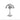 Silver dome-shaped chrome finish small table lamp on a white background