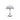 Modern grey and chrome panthella table lamp with white shade and silver base on a white background Verner Panton 'Panthella 160' Portable Table Lamp for Louis Poulsen lifestyle 
