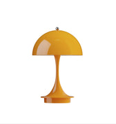 Verner Panton 'Panthella 160' Portable Table Lamp for Louis Poulsen lifestyle  panthella 160 portable in orange on white background unlit