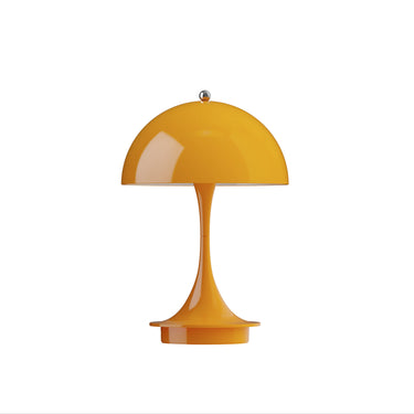 panthella 160 portable in orange on white background unlit
