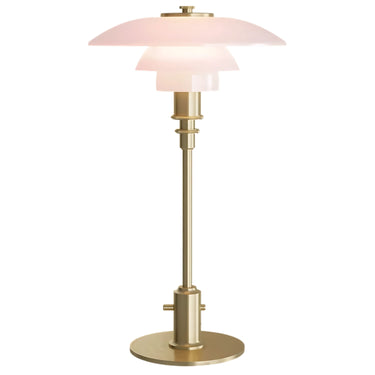 Poul Henningsen 'PH 2/1' Opal Glass Table Lamp for Louis Poulsen Two Enlighten pale rose