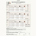 Technical specifications sheet for Bysted Garden products by Louis Poulsen on a white background.