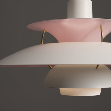 Poul Henningsen 'PH 5' Monochrome Pendant for Louis Poulsen two enlighten 