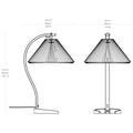 Timberline Table Lamp in Oak and Birch by Mads Caprani for GUBI Two Enlighten dimensions