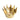 Gold crown-shaped decorative item on a white background