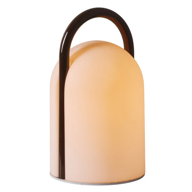 1980s Romolo Lanciani Brown and Glass 'Tender' Table Lamp for Tronconi