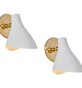 V3001 1950s Gino Sarfatti Model #10 Sconce for Arteluce in White for Two Enlighten
