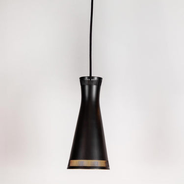 1950s Mauri Almari Perforated Black Metal Pendant for Idman Oy Finland