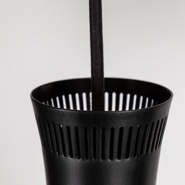 1950s Mauri Almari Perforated Black Metal Pendant for Idman Oy Finland