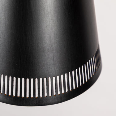 1950s Mauri Almari Perforated Black Metal Pendant for Idman Oy Finland