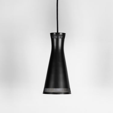 1950s Mauri Almari Perforated Black Metal Pendant for Idman Oy Finland