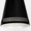 1950s Mauri Almari Perforated Black Metal Pendant for Idman Oy Finland detail