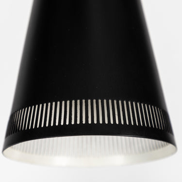 1950s Mauri Almari Perforated Black Metal Pendant for Idman Oy Finland detail