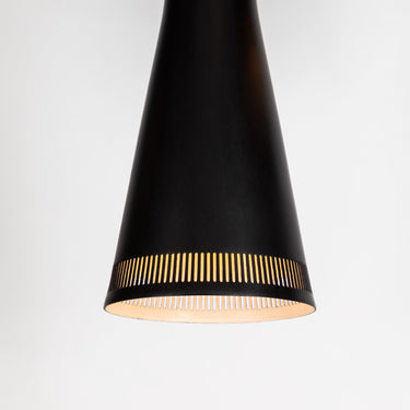1950s Mauri Almari Perforated Black Metal Pendant for Idman Oy Finland
