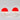 Two red and white table lamps on a light gray background