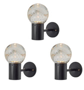 V3130 1960s Gino Sarfatti Metal and Seguso Glass Sconce for Arteluce for Two Enlighten