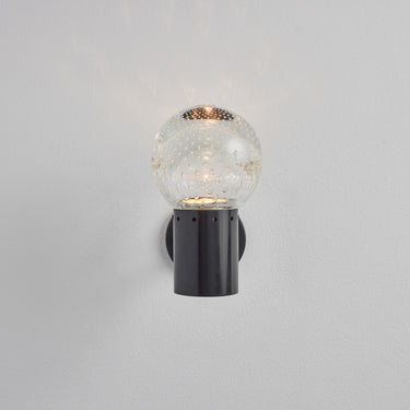 V3130 1960s Gino Sarfatti Metal and Seguso Glass Sconce for Arteluce for Two Enlighten