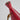 red midcentury table lamp switch detail