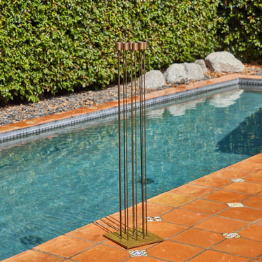 Large Bertoia Studios 10-Rod 'B-2700' Brass, Copper & Silver Sound Sculpture Two Enlighten 