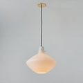 V3312 1950s Stilnovo Sculptural Opaline Glass Pendant  for Two Enlighten