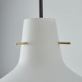 V3312 1950s Stilnovo Sculptural Opaline Glass Pendant for Two Enlighten