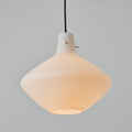 V3312 1950s Stilnovo Sculptural Opaline Glass Pendant for Two Enlighten