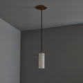 V3394 1950s Stilux Milano Opaline Glass & Brass Pendant for Two Enlighten