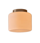 V3469 1940s Paavo Tynell Model #2024 Glass & Metal Flush Mount for Taito Oy