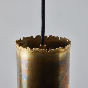 V3387 Holm Sorenson Brutalist Brass Pendants Two Enlighten 