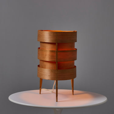 Pair of Midcentury Hans-Agne Jakobsson Tripod Wood Table Lamp for AB Ellysett, 1960s