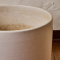 V3521 1960s Architectural Pottery White Ceramic Planter Attributed to Lagardo Tackett Two Enlighten