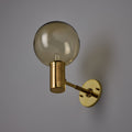 V3531 1960s Hans Agne Jakobsson V149 Glass Brass Wall Lamp for Markaryd Two Enlighten