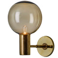 V3531 1960s Hans Agne Jakobsson V149 Glass Brass Wall Lamp for Markaryd Two Enlighten