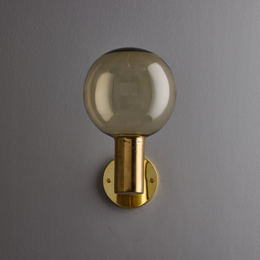 V3531 1960s Hans Agne Jakobsson V149 Glass Brass Wall Lamp for Markaryd Two Enlighten