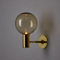 V3531 1960s Hans Agne Jakobsson V149 Glass Brass Wall Lamp for Markaryd Two Enlighten
