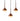 1960s Glass and Copper Pendant Attributed to Stilnovo Three copper pendant lights on a white background for Two Enlighten